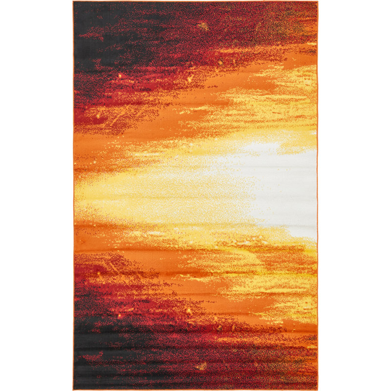 Tapis orange Sidney, Rectangle 4 pi x 6 pi