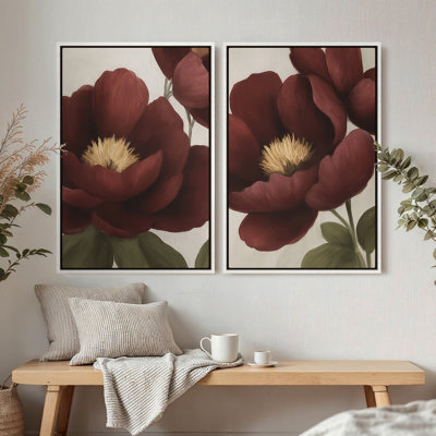 Art mural encadré sur toile, impressions murales abstraites rétro 24 "x 36"