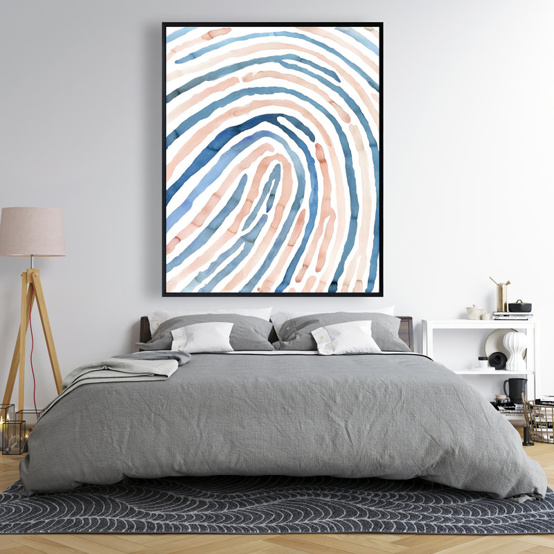 Fingerprint - Miscellaneous Illustrative Framed Canvas Art