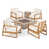 Teak/Light Gray Frame / Beige Cushion