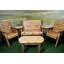 Bulkley Hand Made 4 Seater Chunky Rustic Wooden Garden Furniture Multi Set