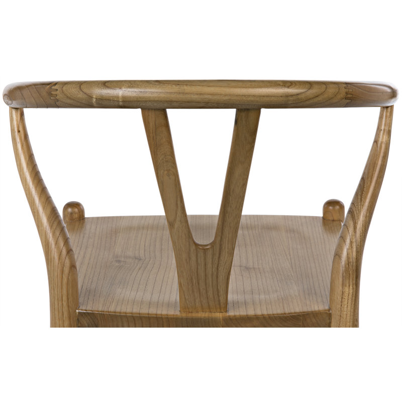 Chaise d’appoint en bois massif en noir anthracite Zola