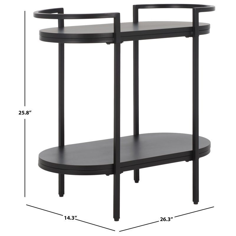 Zuzia 2 Tier Bar Cart, Black