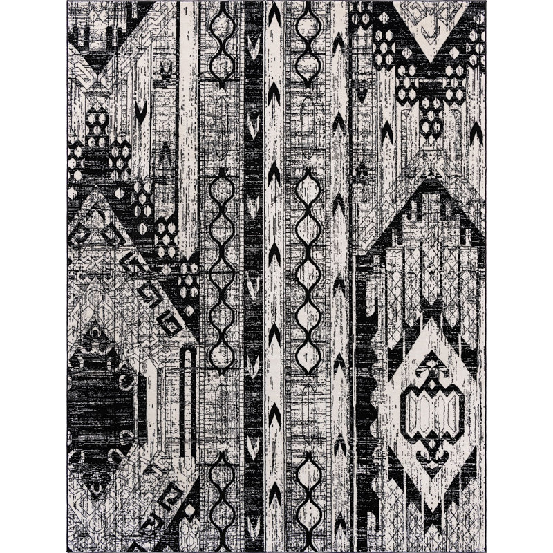 Wenden Ikat Indoor Rug, Rectangle 9' x 12'