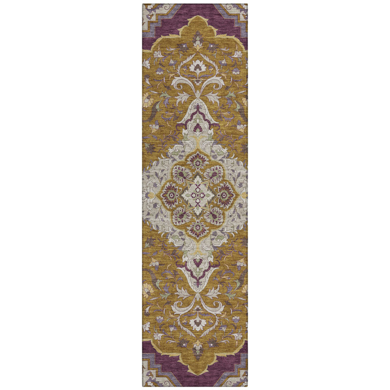 Machine Washable Indoor/Outdoor Chantille ACN2715 Global Rug, Walnut, 2'3" x 7'6" Runner
