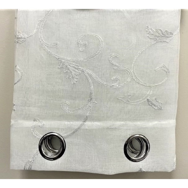 Panneau de rideau simple floral avec œillets