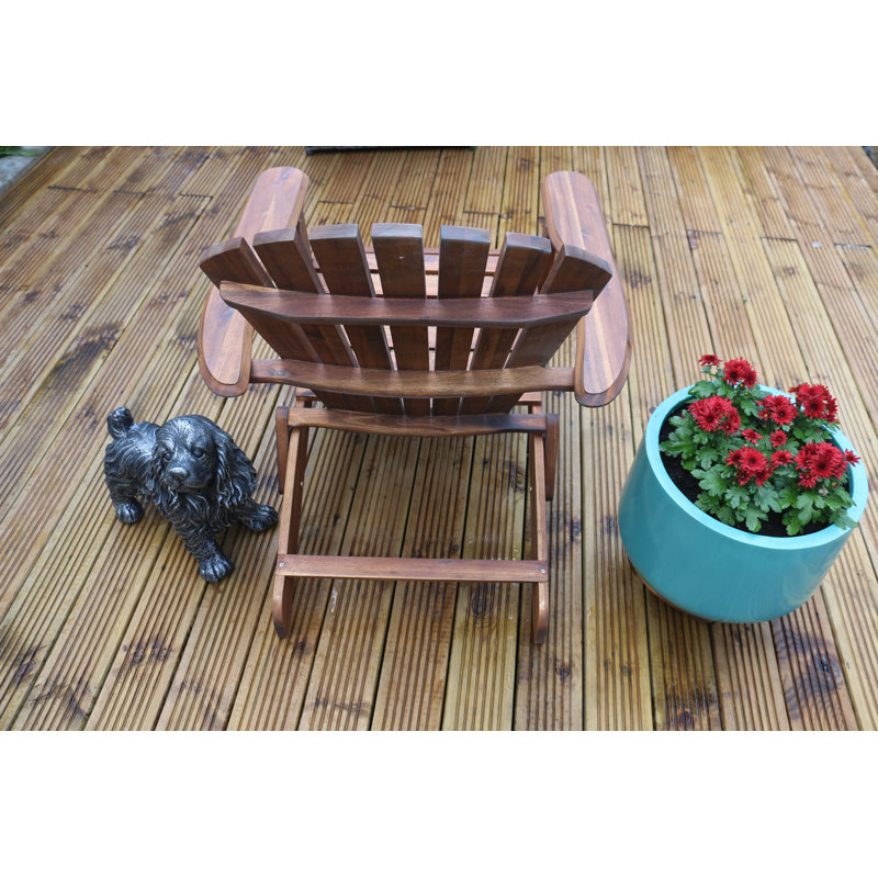Folding Adirondack Chair FSC 100% Acacia Wood, Brown