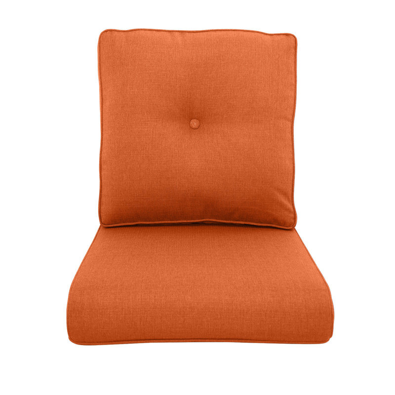 Carolina 24" X 22" Outdoor Furniture Replacement Cushions, Orange, 1