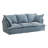 " modern deep seat 3-seater cloud sofa with 2 armrest pillows, chenille fabric, comfortable for living room-607434707