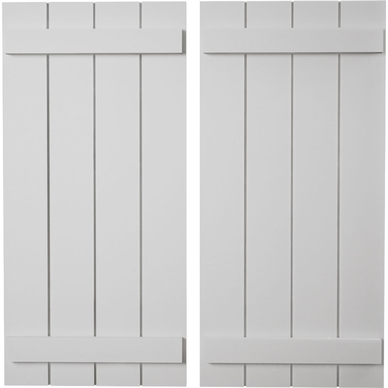 Volets Rustic, Texture lisse / brun clair apprêté, 22", H 30 po x l 22 po x P 1 po