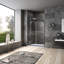 Porte de douche coulissante double encadrée l 60 "x H 76"-54508394
