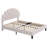 Neppur Platform Bed With Flower Pattern Headboard-1454224478-1454224475