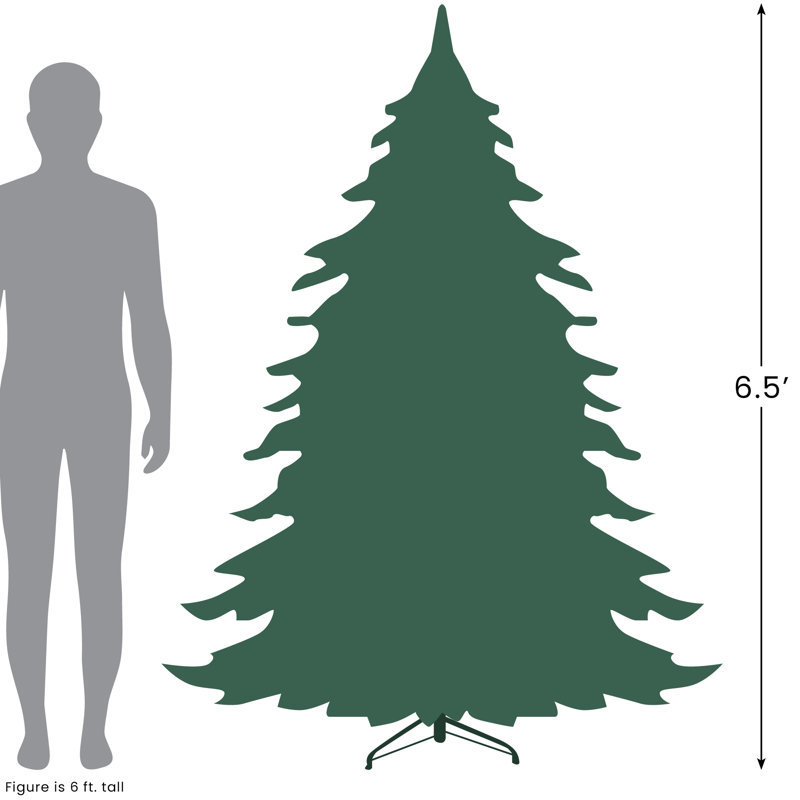 Sapin de Noël artificiel éclairé, H 6,5 po