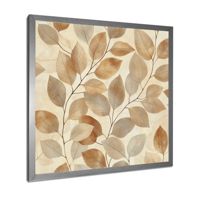 «Brown Leaves Botanical», art mural sur toile