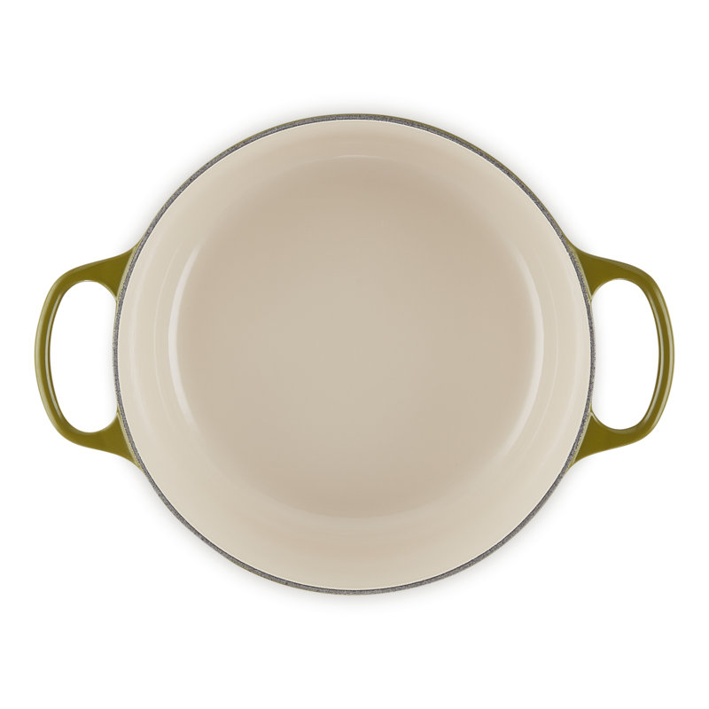 Le Creuset Signature Enameled Cast Iron Round Dutch Oven with Lid, 7.25 quarts, Olive