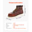 Steel Toe Work Boots, UK Size 10, Waterproof Moc Toe Work Boots for Men, Slip-Resistant Work Boot, Lightweight and Breathable EVA Rubber Sole Mens Boots for Industry Construction, Brown