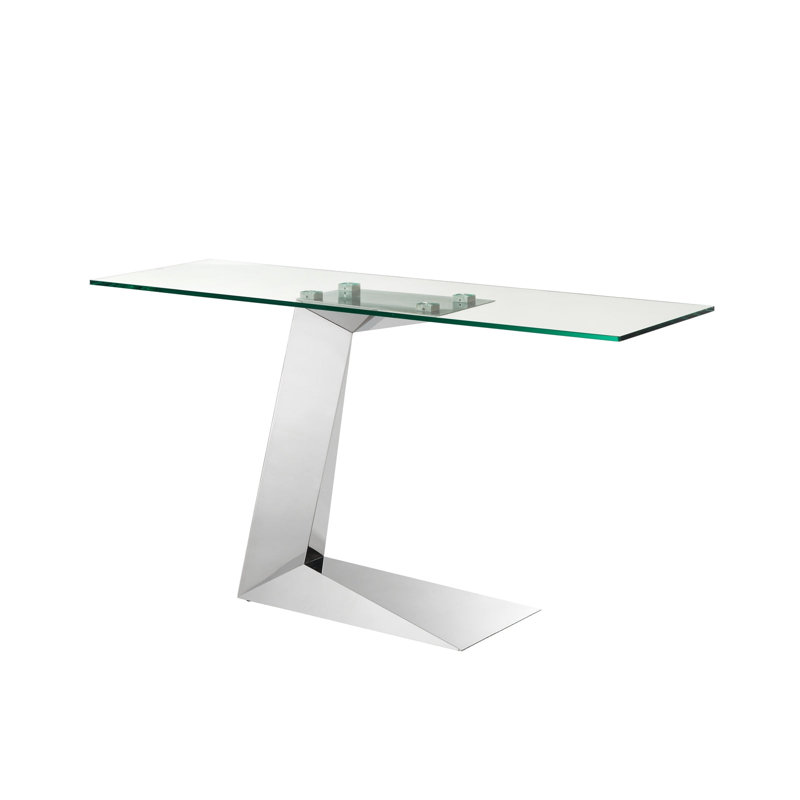 Amara 55'' Glass Top Console Table