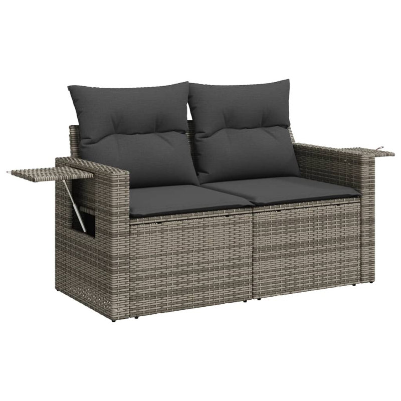 Ensemble de canapé de patio avec coussins 6 pièces Vidaxl