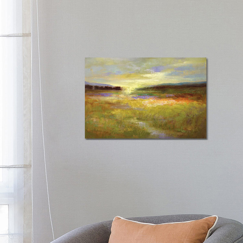 Light Across the Meadow II 1 Piece Wrapped Canvas Painting, 45.72cm H x 66.04cm W x 1.91cm D