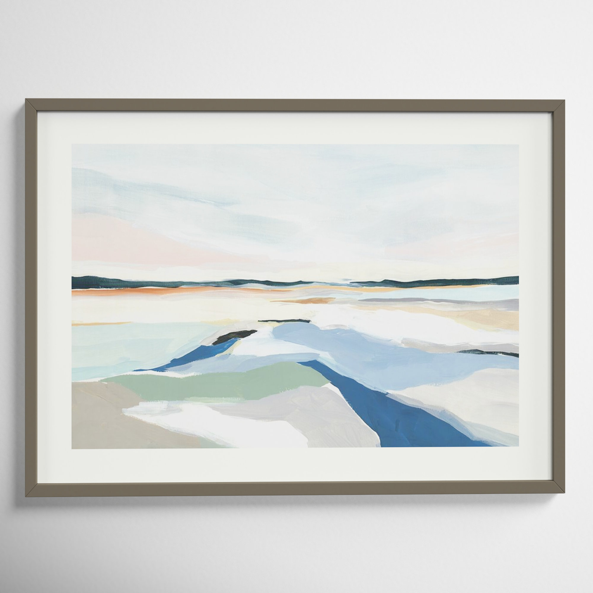 Seaside Day I by Isabelle Z, 19" H x 26" W, Gray Framed Paper