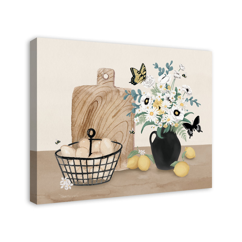 Kitchen Still Life Lemons Canvas Print, 24" H x 30" W