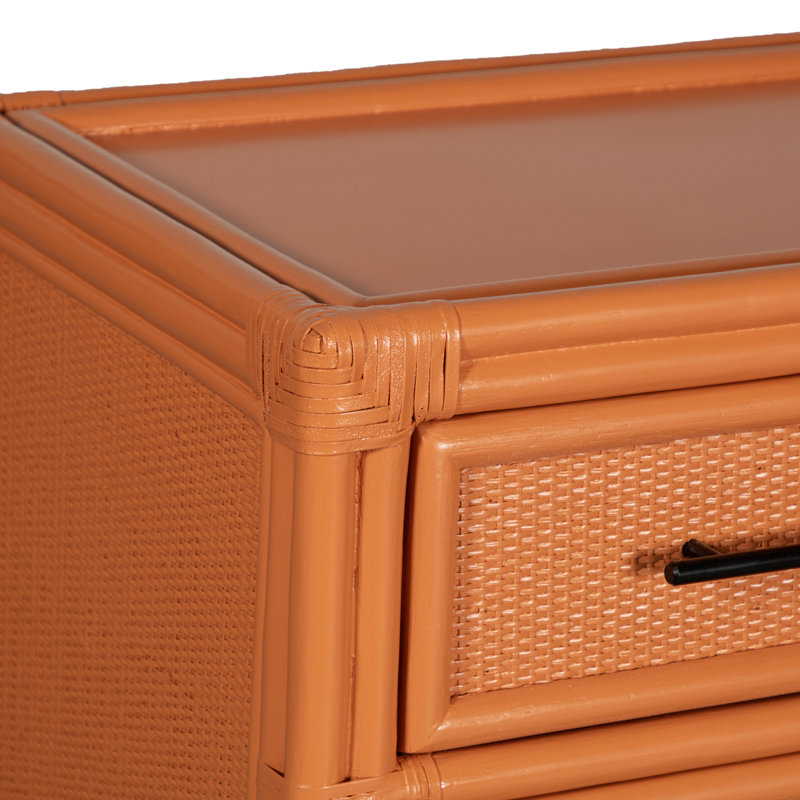 Aruba 4 - Drawer Nightstand, Citrus Orange
