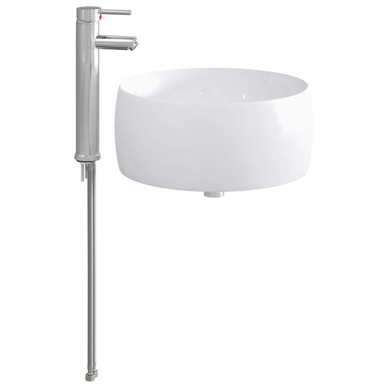 Belfry Bathroom 385mm W Metal Sink, Chrome
