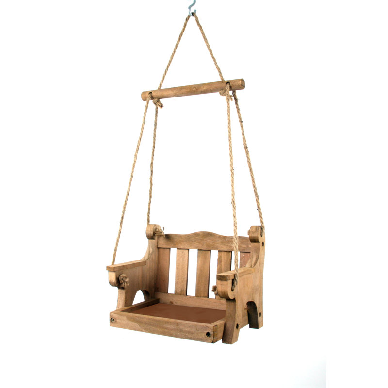 Zariyah Wood Hanging Tray Bird Feeder