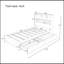 Lit plateforme polyvalent en bois avec plusieurs caractéristiques fonctionnelles pour les chambres d'adolescent