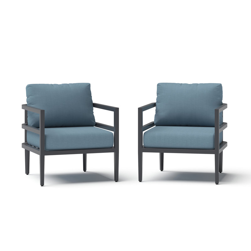 Morelia Club Chairs (Set Of 2) - Canvas Denim, Canvas Denim