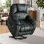 Ensemble de salon inclinable 2 pièces en microfibre moelleuse - fauteuil relevable, causeuse de style théâtre avec console de rangement, chauffage USB et massage