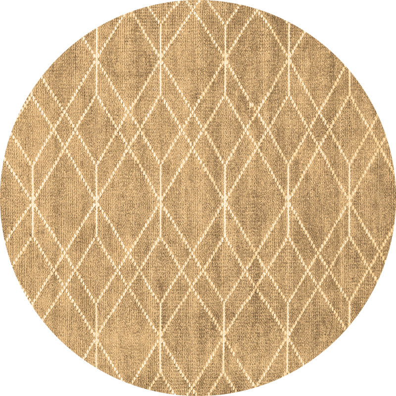 Tapis brun contemporain de 1874, Rond 6 pi