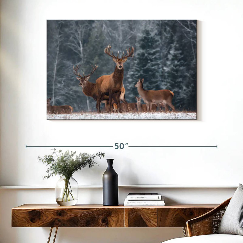 Cerf d'hiver Brampt, H 26 po x l 39 po