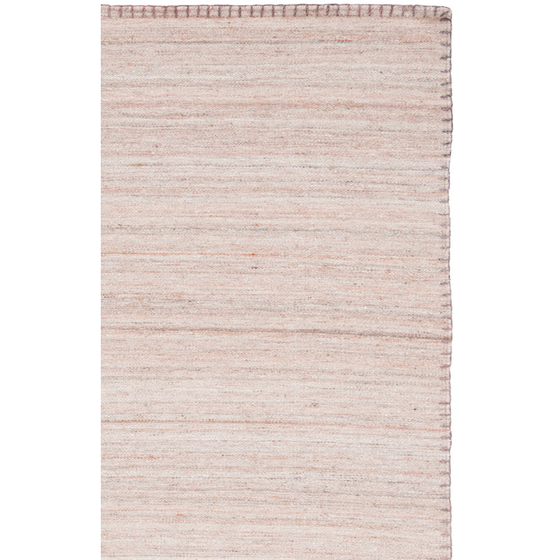 Angenique Flat Weave Wool/Cotton Rug in Light Pink, Rectangle 4' x 6'