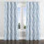 Rideaux modernes pour chambre à coucher - Rideau à œillets bleu argenté à motif abstrait - 1 panneau-954817997-954817996