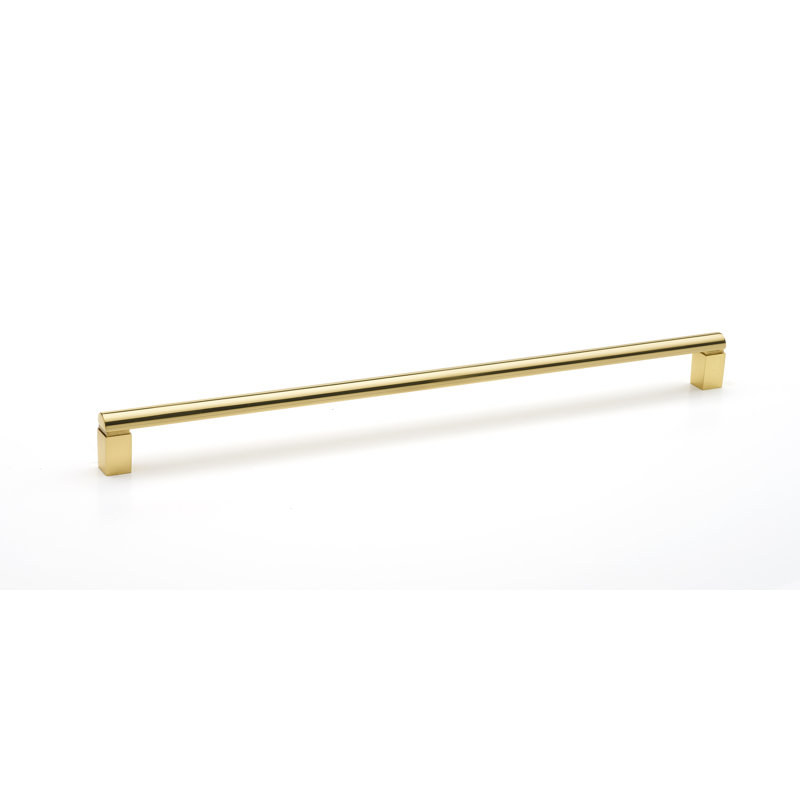 Polished Brass 12'' Modern Bar Pull with Mounting Hardware