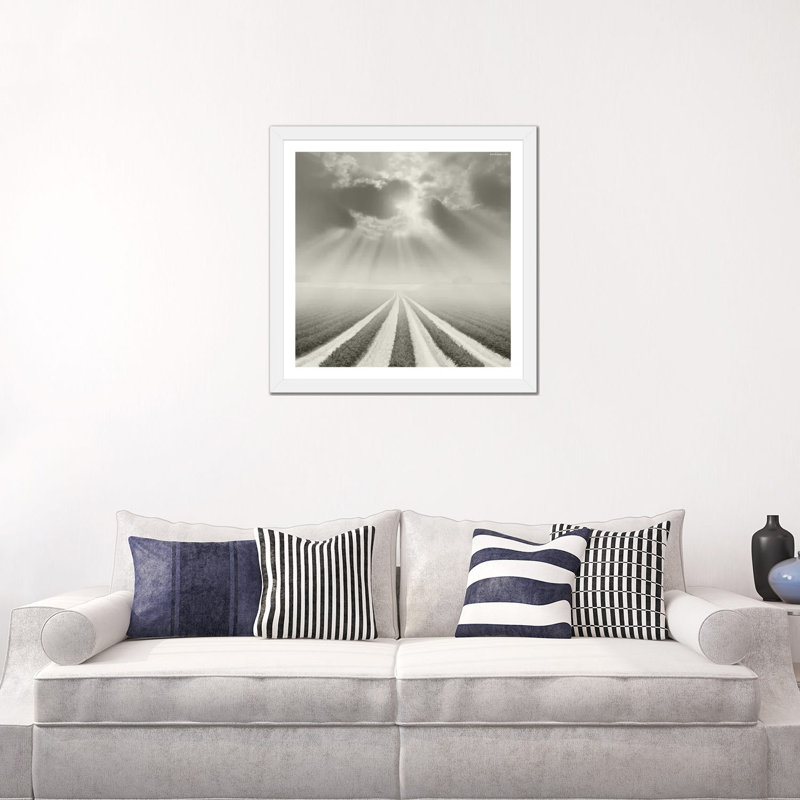 « There is a God Somewhere » par Ben Heine-reproduction de photo, H 24 po x l 24 po x P 1 po, Papier encadré blanc, Blanc