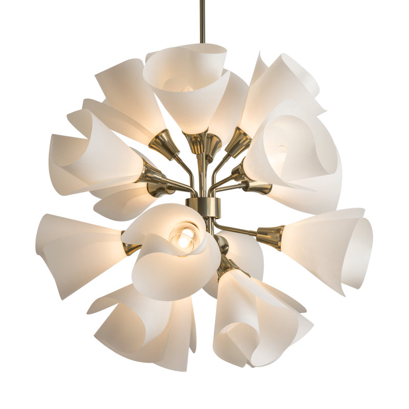 Mobius 16 - Light Sputnik Sphere Chandelier, Modern Brass