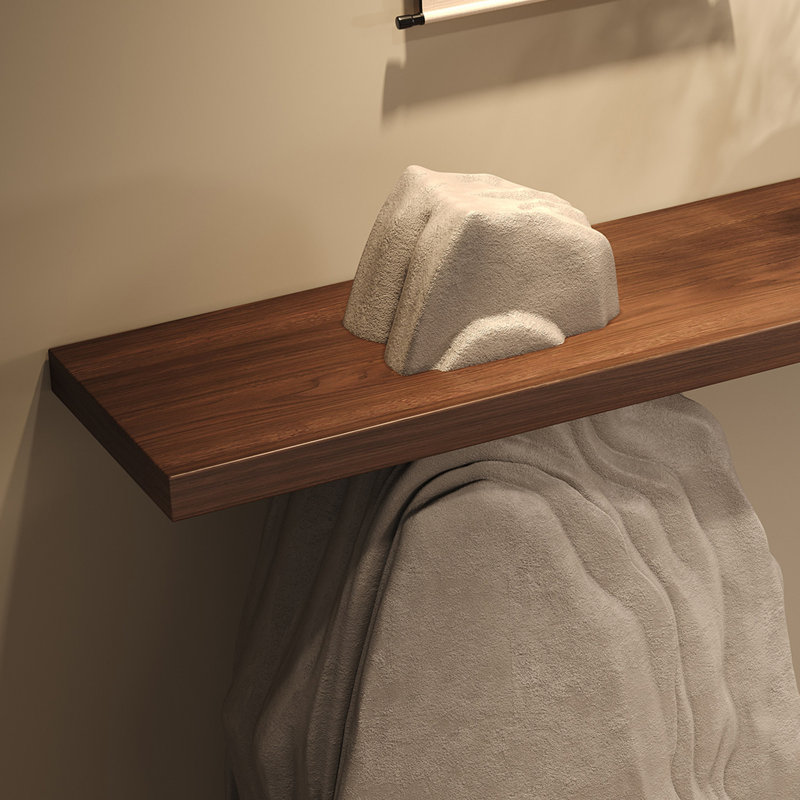 Console simple de style Wabi-sabi, H 31,5 po x l 70,9 po x P 11,8 po