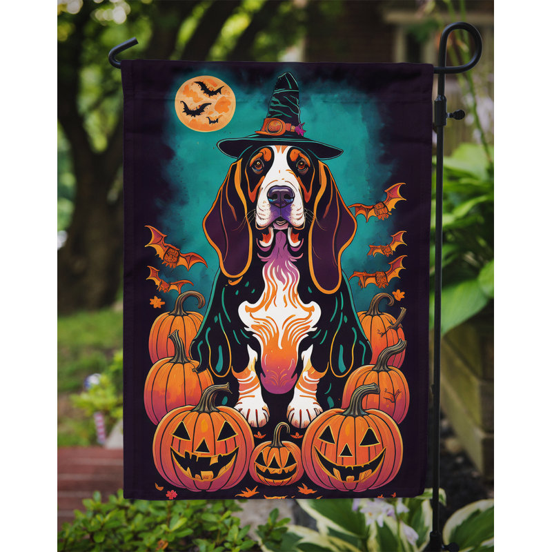 Drapeau de jardin d'Halloween en polyester Jammal, 15,5 po x 11,25 po
