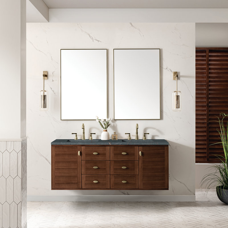 Amberly 60'' W Double Vanity, Parisien Bleu