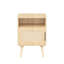 Table de chevet avec porte H 22,16 po - avec pieds en bois massif, chambre à coucher en chêne séduisant et tablette ouverte