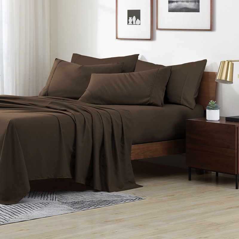 Swift Home Ultra-Soft 6-Piece Sheet Set with Extra Pillowcases - Essential 1800 Series Microfiber - Fits Mattress up to 14" Tall - Peach Fuzz, Durable, Easy Care