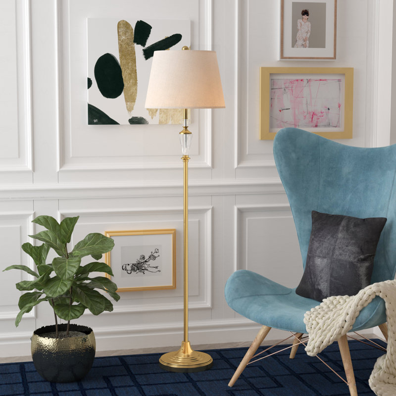 Kowalewski 61'' Brass Gold Traditional Floor Lamp