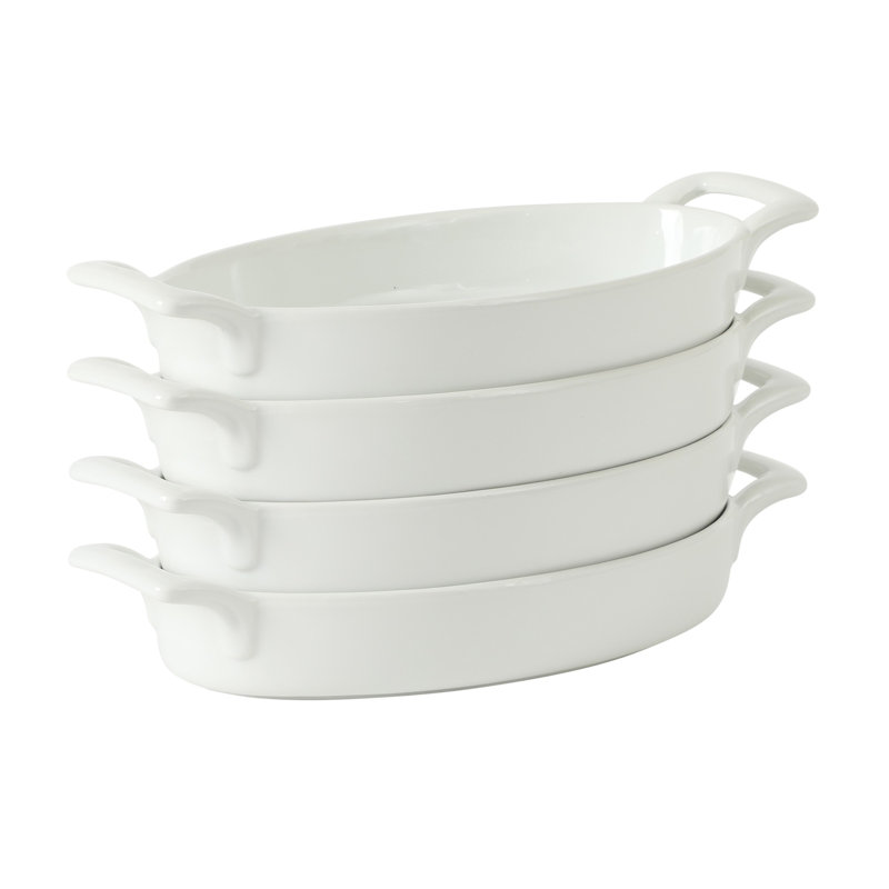 Ensemble de 4 assiettes à gratin grasses Gibson Home