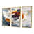 Toile avec cadre flottant or