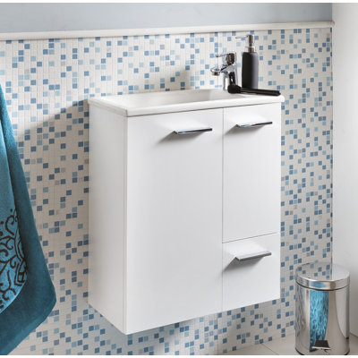 Matteo 500mm Single Bathroom Vanity with Drop In Ceramic Basin