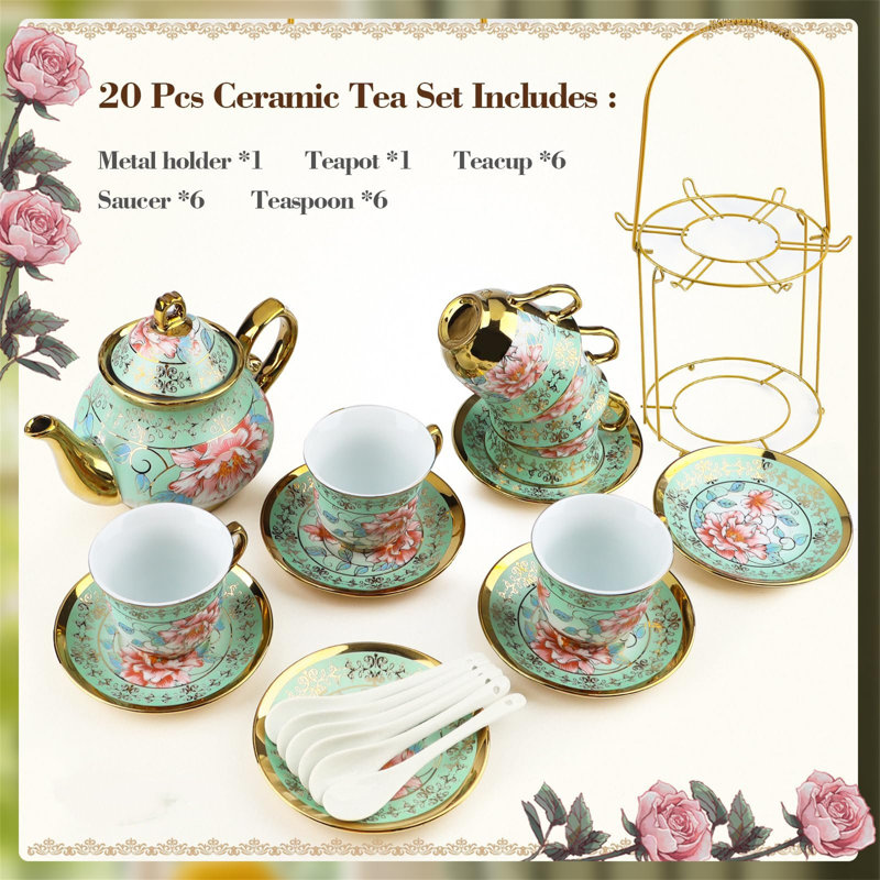 Mercer41 700ml Floral Teapot Set