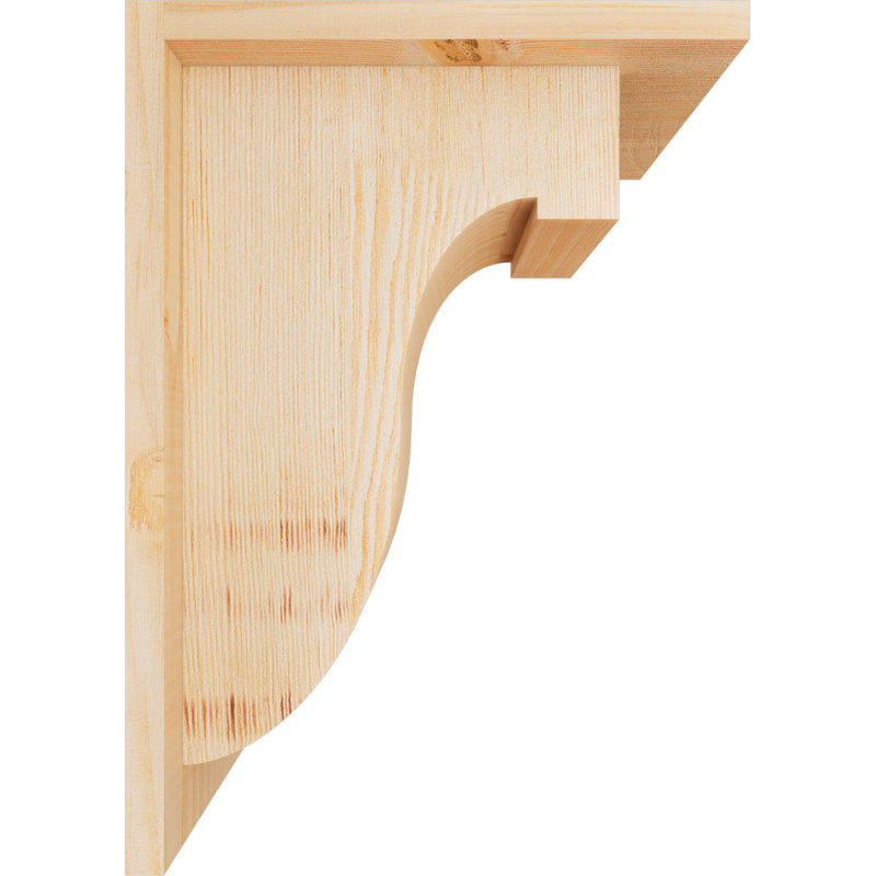 Corbeau Del Monte avec contre-plaque, H 14 po x l 7,5 po x P 10 po, Sapin de Douglas, Lisse
