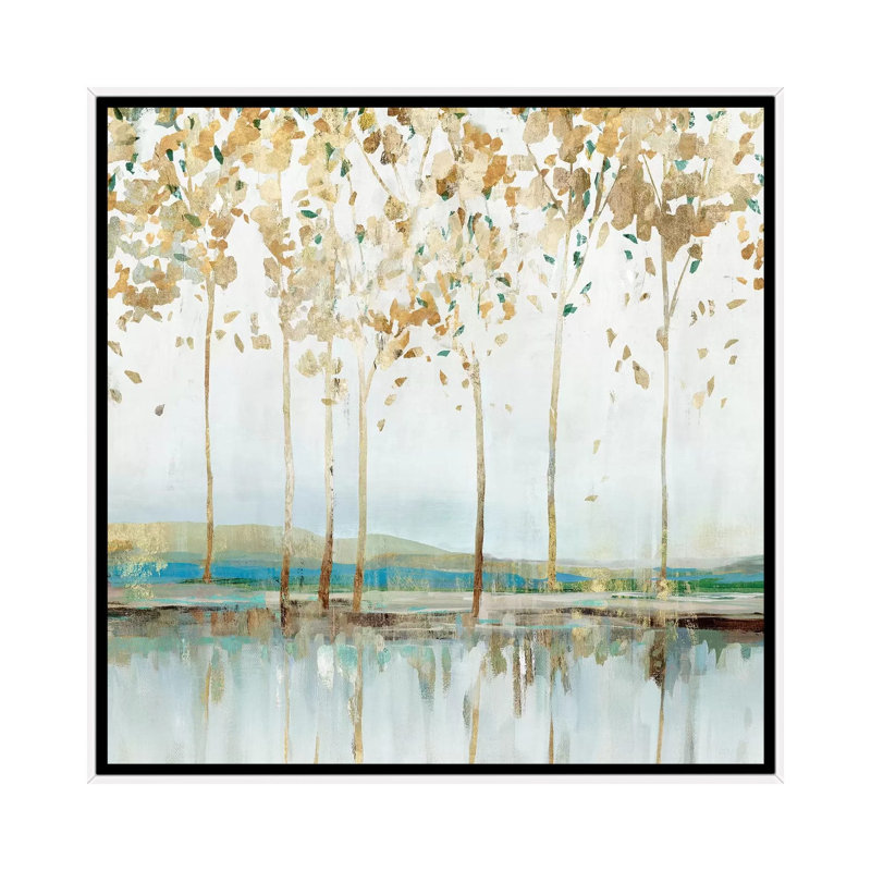 «River Breath I» par Isabelle Z - reproduction d'art, H 18 po x l 18 po x 1,5 po, Toile blanche encadrée, Pas de tapis